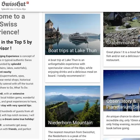 Lake Thun Alps Scenic Views And Concierge By Swisshut Chalet Sigriswil