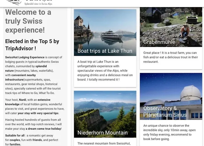 Thun Alps Scenic Views And Concierge By Swisshut Alpesi faház Sigriswil
